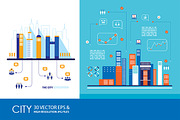 30 City background infographics set, a Work Illustration by Anttoniu (Thumbnail 4 of 4)