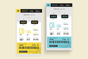 Airline Boarding Pass Ticket Templat, a Stationery Template by BrandPacks (Thumbnail 3 of 5)