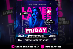 Party Flyer, Canva Club Flyer