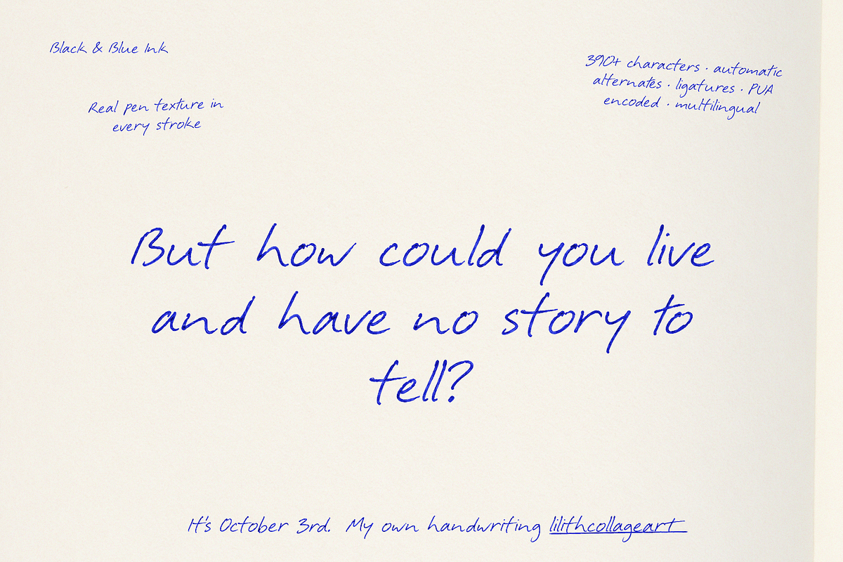 It's October 3rd - Real Pen font, a Handwritten Font by Lilithcollageart (Photo 2 of 11)