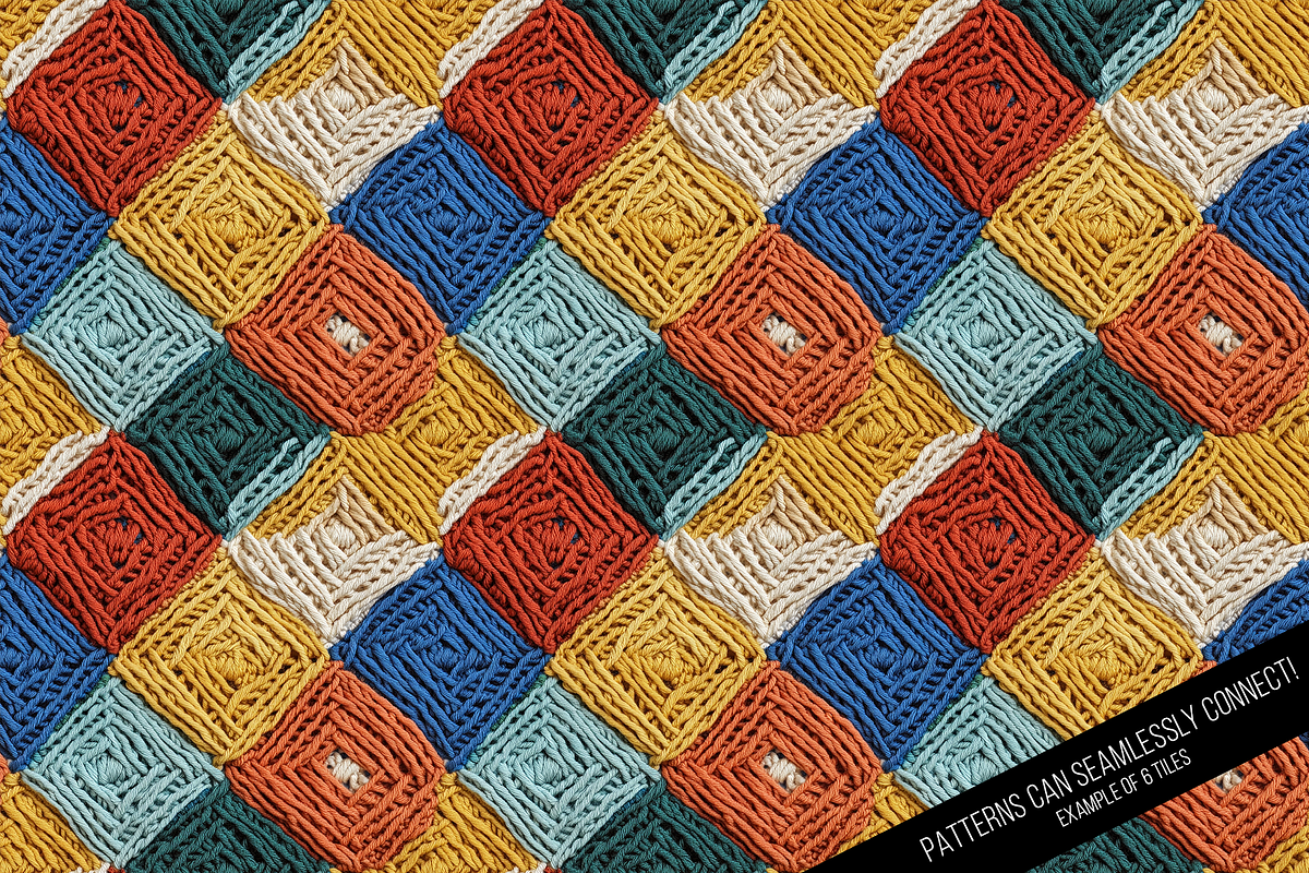 70s Crochet Seamless Digital Paper, a Pattern Graphic by Chromolume Studio (Photo 14 of 15)