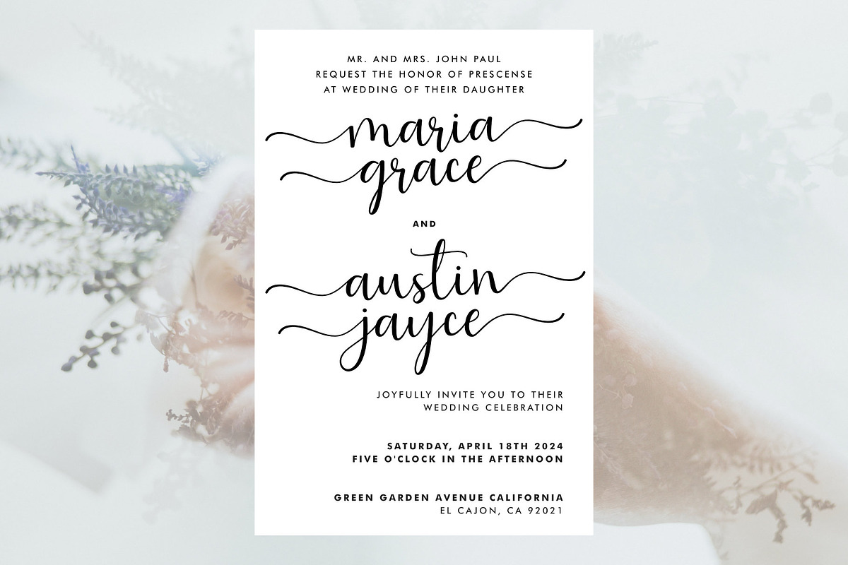 Heart Style | Wedding-Business Font, a Script Font by Jimtype Studio (Photo 2 of 8)