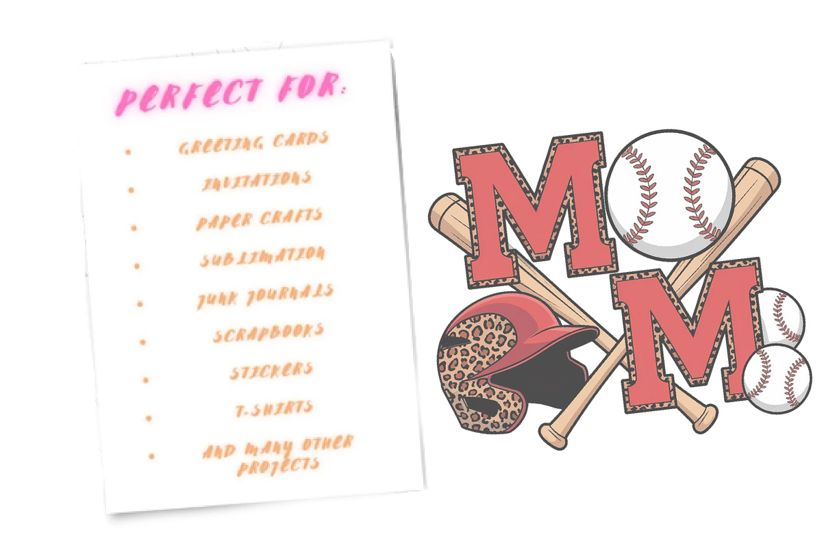 Baseball Mom, Baseball Clipart, an Illustration by Watercolor design (Photo 3 of 6)