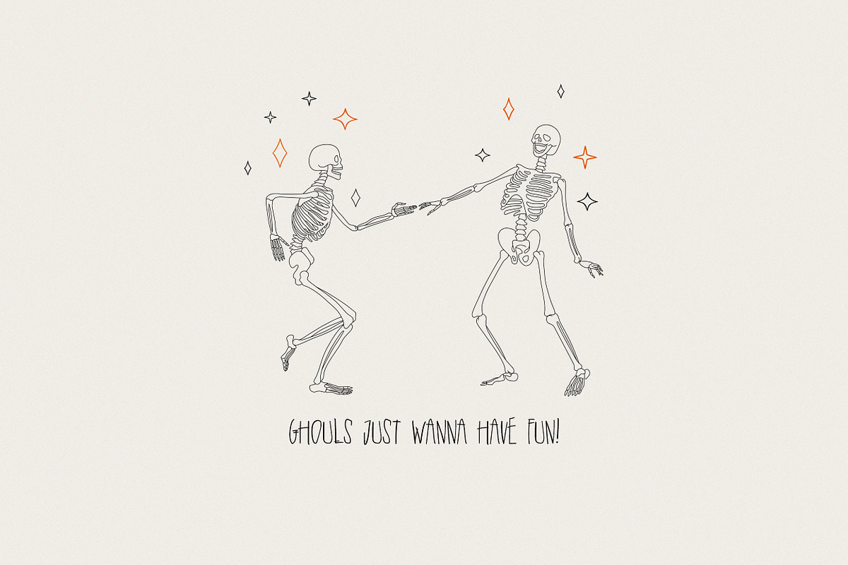 Halloween Party. Dancing Skeletons, an Object Graphic by AnMark (Photo 5 of 5)