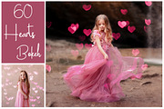60 Hearts Bokeh Overlays