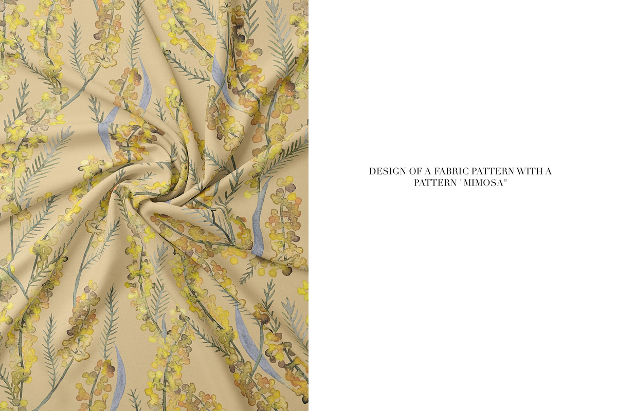 Pattern MIMOSA, a Decorative Illustration by PASHKOVA (Photo 11 of 18)