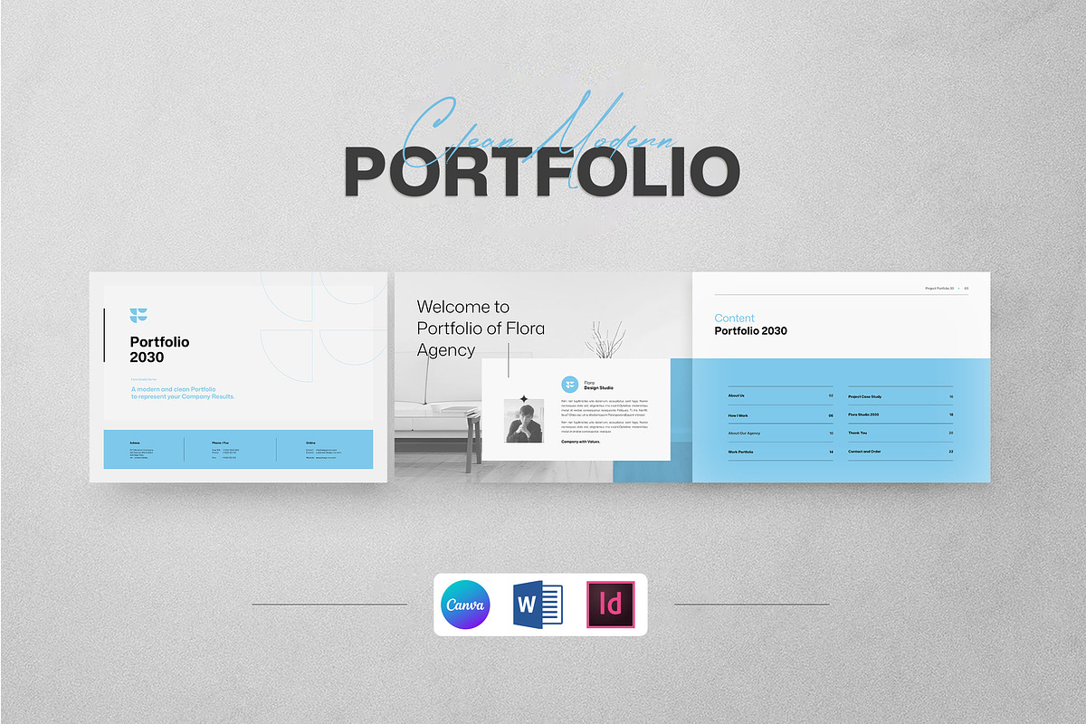 **FLORA | Portfolio Template**, a Brochure Template by KreateTribe (Photo 1 of 10)