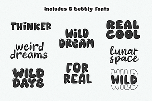 Bubbly Retro Font Bundle