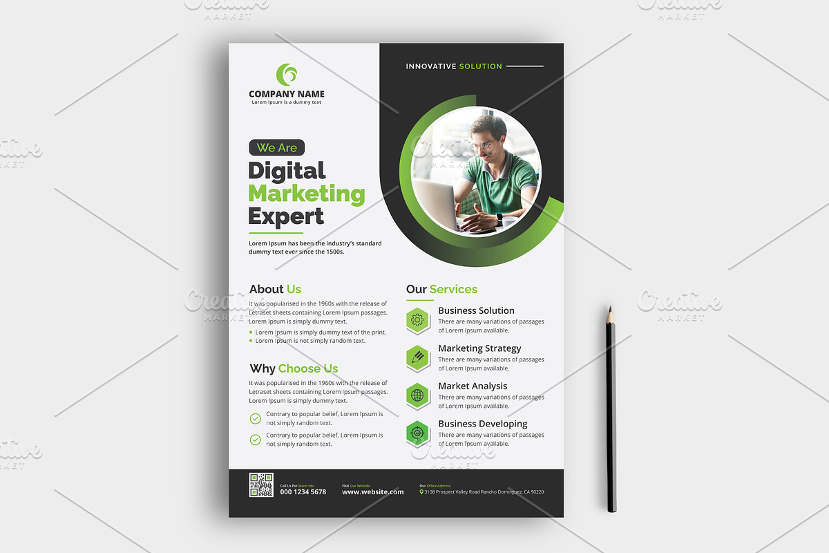 Corporate Business Flyer Template, a Flyer Template by GraphicsBurg (Photo 3 of 3)
