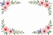 Watercolor Floral Frame Set, an Illustration by Creativeshirt (Thumbnail 8 of 11)