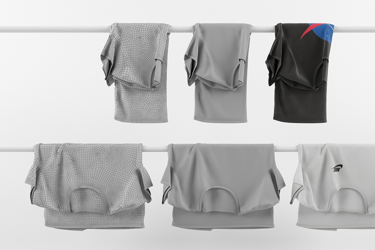T-shirt collection 3D model, a Characters & Person 3D Model by mrGarret (Photo 7 of 17)