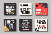Modern Black Friday Social Media, a Social Media Template by MightyDesign (Thumbnail 1 of 8)