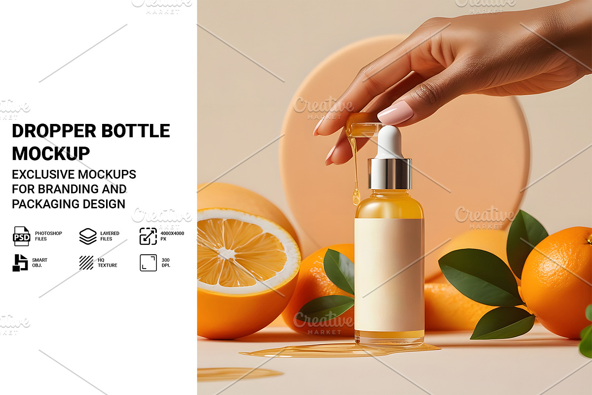 Dropper Bottle Mockup, a Mockup by AKASH-DESIGNS (Photo 2 of 2)