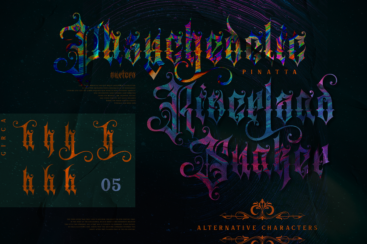 Auxtera Circa, a Blackletter Font by ilhamtaro (Photo 10 of 10)