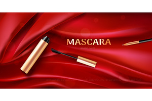 Mascara banner. Realistic eyelash, an Object Illustration by Stock-Smart-Start