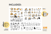 Whimsical Reading: Doodle & Cliparts, a Decorative Illustration by Heartwarming Art (Thumbnail 3 of 9)
