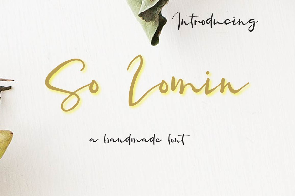 So Lomin - Valentine font