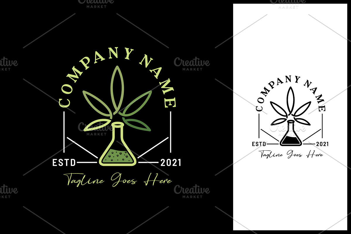Cannabis Laboratory Glass Logo, a Branding & Logo Template by Atlantis X Nurman Arbai (Photo 1 of 2)