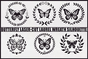 Butterfly Laurel Wreath Bundle, an Illustration by Designs_River (Thumbnail 1 of 7)