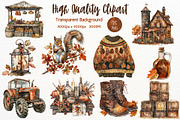 Watercolor Autumn Fall Harvest PNG, a Seasonal Illustration by Maysa Art (Thumbnail 4 of 5)