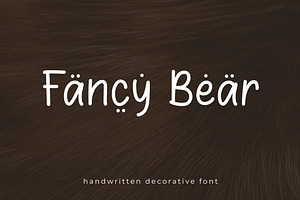 Fancy Bear - Cute Handwriting Font