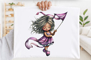 Watercolor Summer Girls Clipart, a Person Illustration by SVGArt (Thumbnail 5 of 10)
