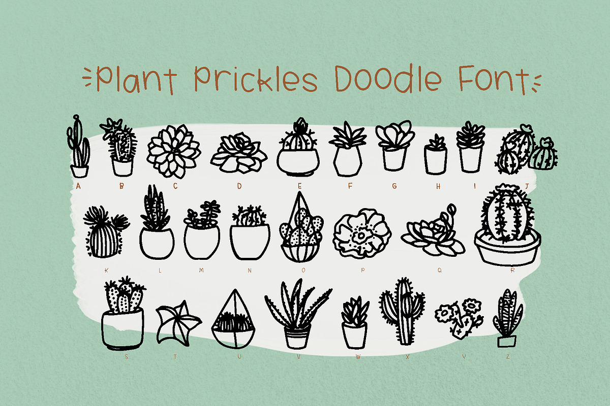 Plant Prickles Font, a Sans Serif Font by Katie Hill (Photo 6 of 10)