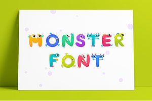 Monster Font - Color Vector Font