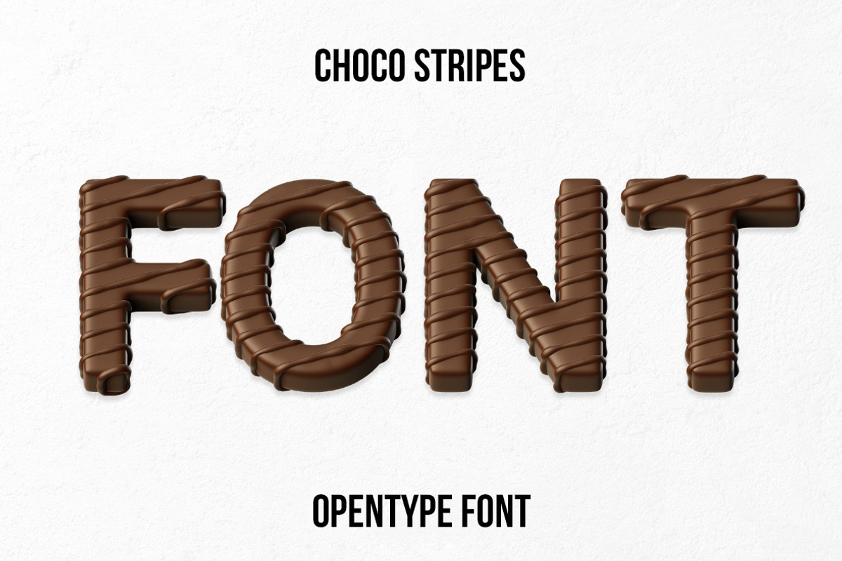 Choco Stripes Font, a Font by Handmadefont (Photo 1 of 10)