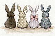 Watercolor Easter bunnies Love Png, an Illustration by VetalStock (Thumbnail 1 of 3)
