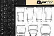 120 Procreate Drink Glass Stamp Set, a Brush Add-On by DrawingStoryShop (Thumbnail 3 of 6)
