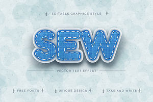 Jeans Textile - Editable Text Effect