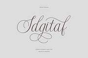 Idgitaf | Calligraphy Script Font, a Script Font by Mahesans Co (Thumbnail 1 of 10)