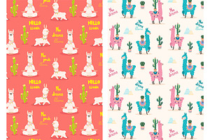 Collection Of Llama Illustration.