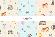 Cats and Dogs Patterns, a Pattern Graphic by Slastick (Thumbnail 3 of 7)