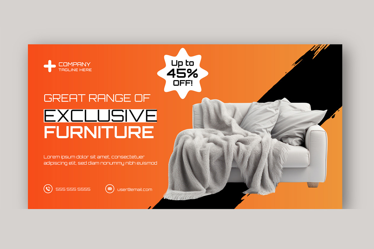 Furniture Web Banner Set Design, an UI Kit Template by CreativeShaper (Photo 2 of 4)