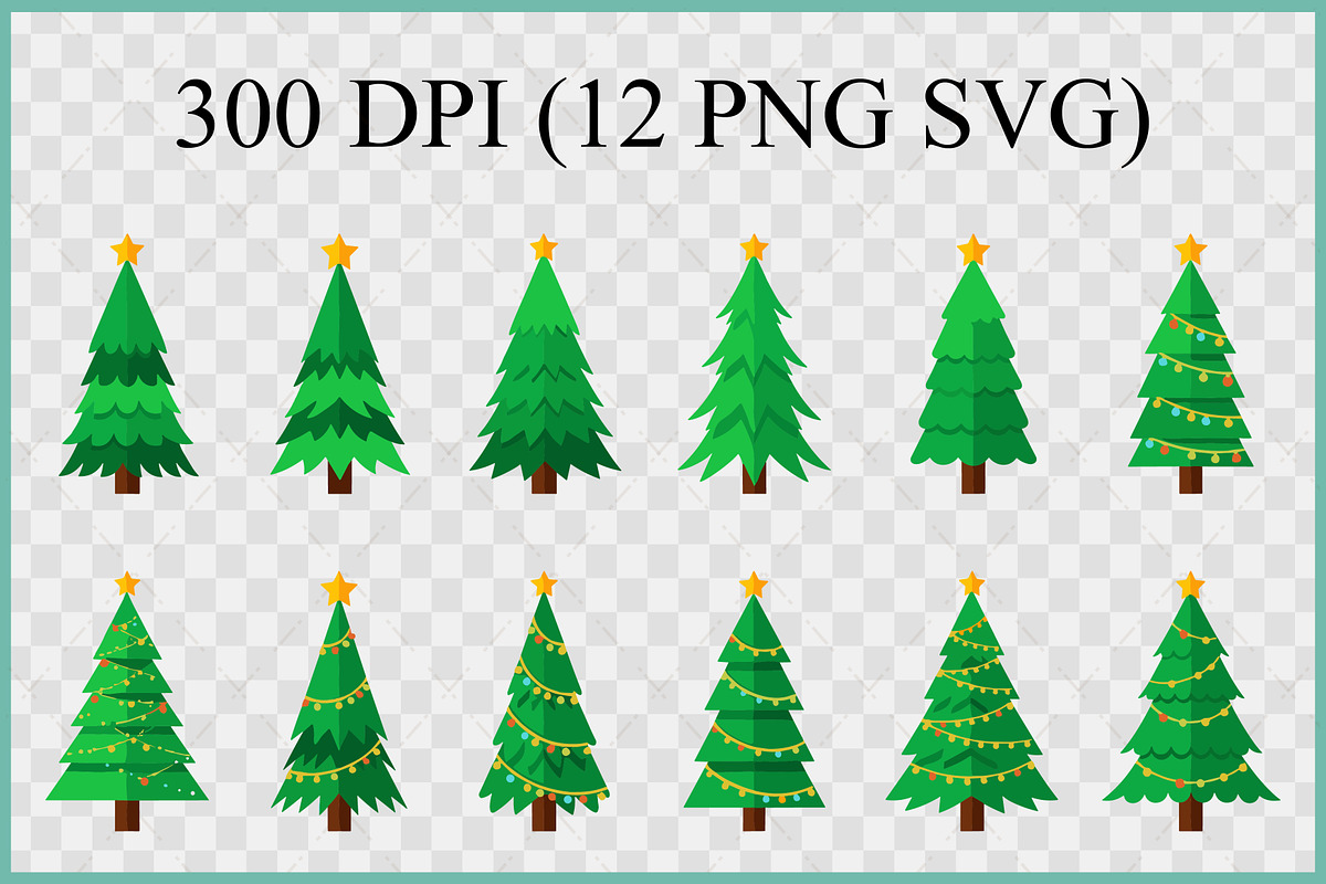 Christmas Tree Vector SVG Bundle, a Seasonal Illustration by Gfx Expert Team (Photo 2 of 3)