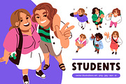 Students looking up, top view set, a Person Illustration by Good Studio (Thumbnail 1 of 4)