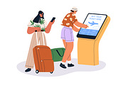 People use ordering kiosks set, a Technology Illustration by Good Studio (Thumbnail 6 of 9)
