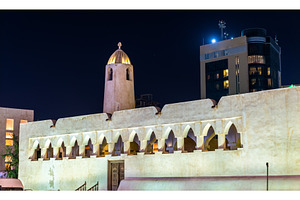 Historic mosque in doha qatar containing qatar, mosque, and doha, an Architecture Photo by Leonid Andronov