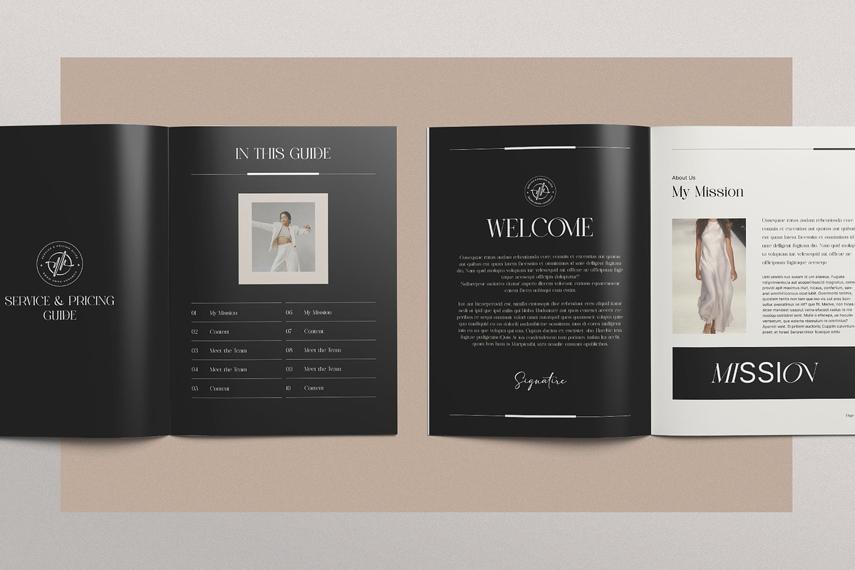 Services & Pricing Guide | CANVA, a Brochure Template by KreateTribe (Photo 8 of 13)