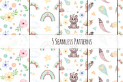 Watercolor Boho Animals Clipart, an Animal Illustration by ekossa_art (Thumbnail 6 of 9)