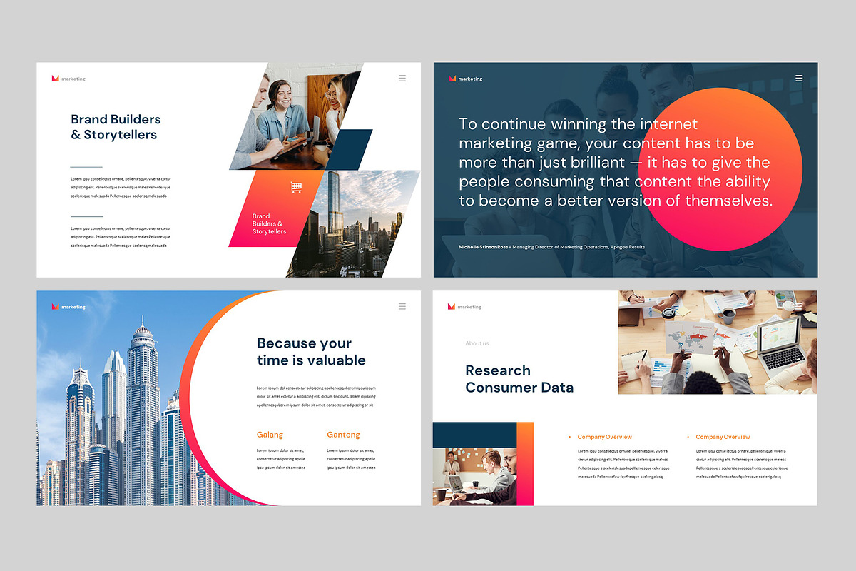 MARKETING - Business Powerpoint, a Presentation Template by rgbryand