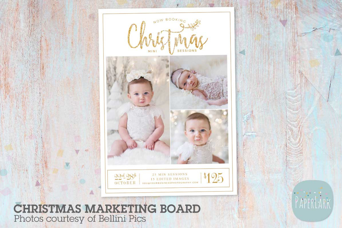 IC055 Christmas Marketing Board, a Stationery Template by Paper Lark