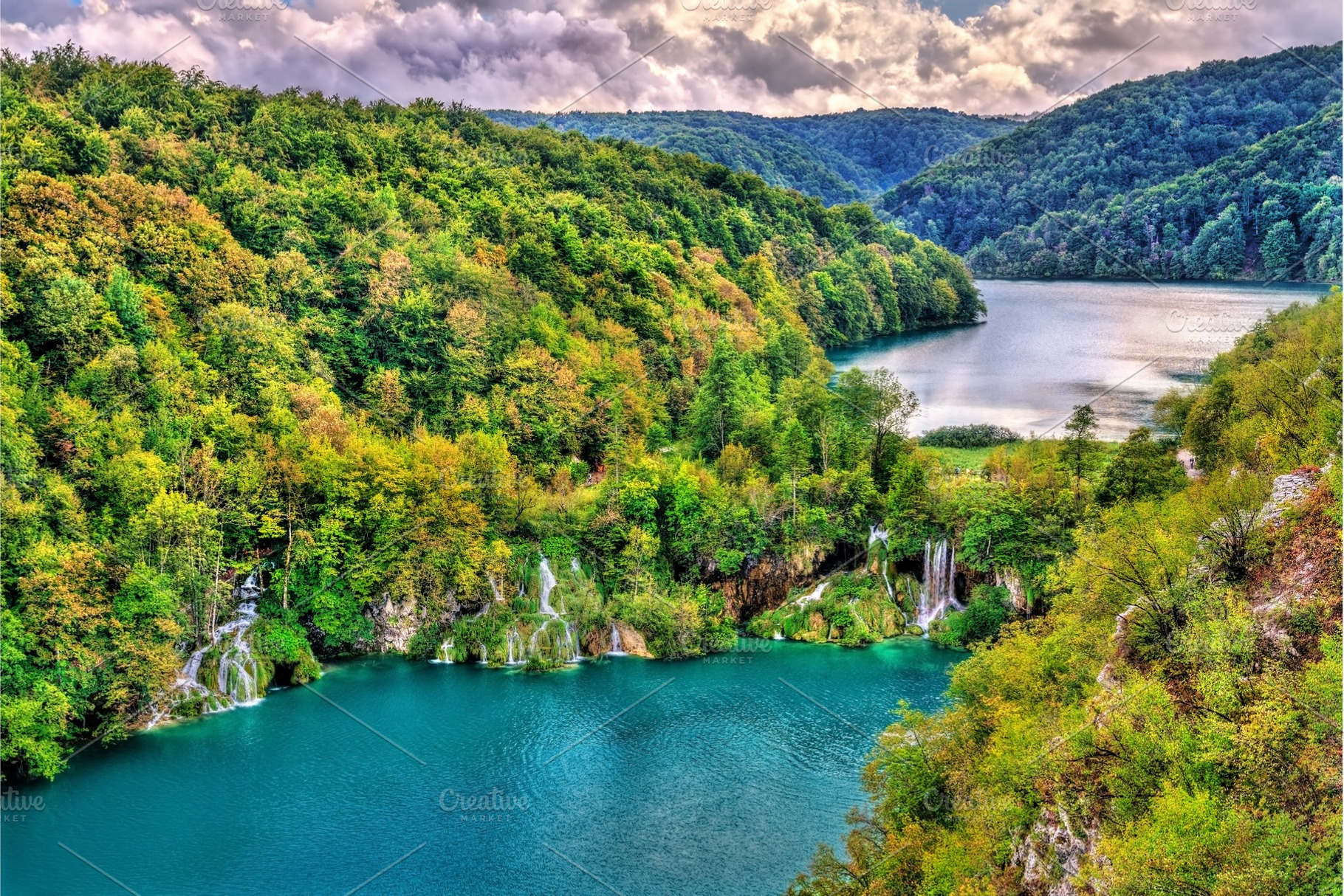 View of the plitvice lakes national stock photo containing croatia and lake, a Nature Photo by Leonid Andronov