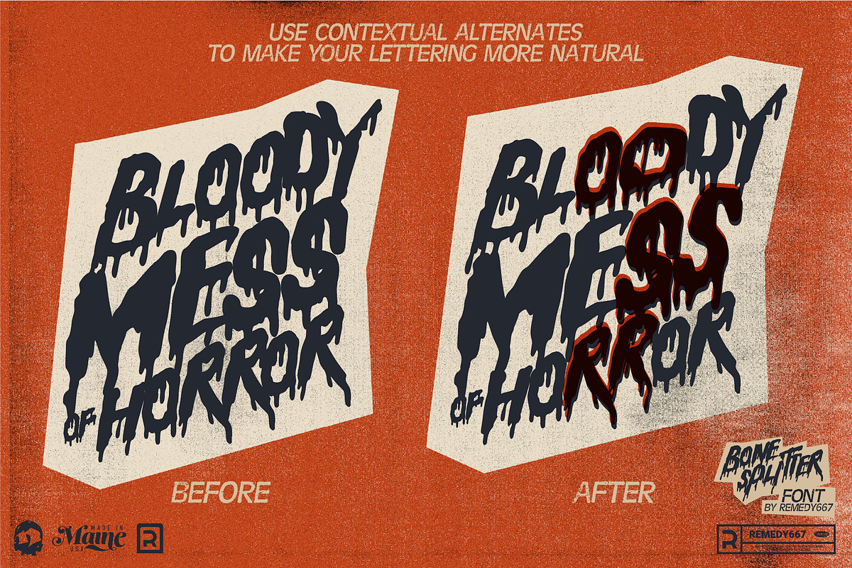 Bone Splitter - Horror Font, a Font by Remedy667 (Photo 8 of 9)