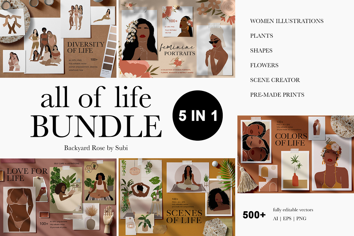 All of Life Bundle - 5 in 1, a Person Illustration by Backyard Rose (Photo 1 of 25)