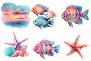 Watercolor Summer clipart, an Illustration by Designworld (Thumbnail 4 of 7)