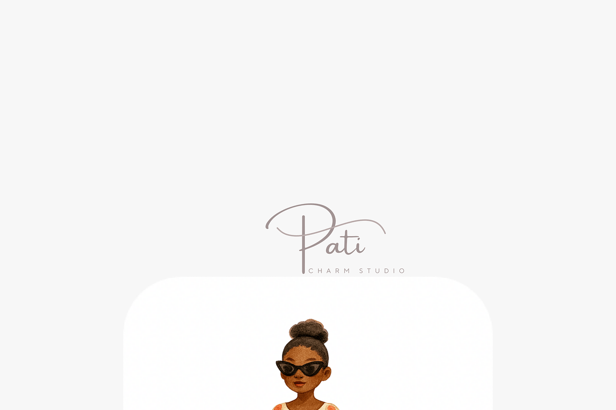 28 Black Woman Clipart, a Decorative Illustration by Pati Charm Studio (Photo 6 of 8)