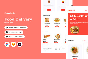 FlavorDash - Food Delivery LandingV2